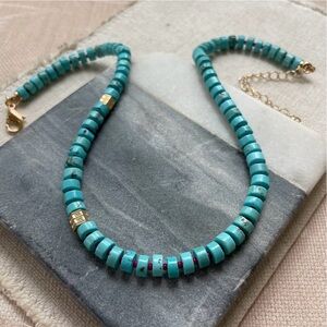 Elegant Turquoise Beaded Necklace